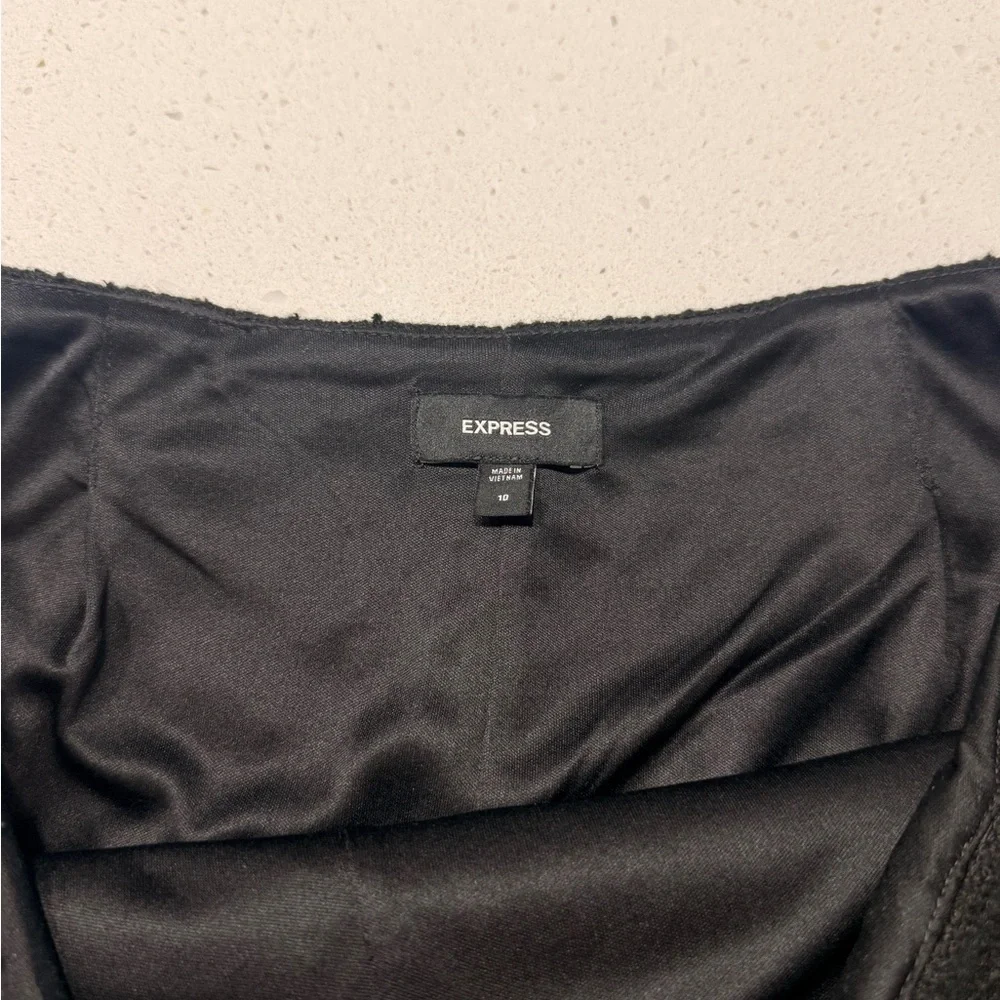Express Women's Tweed Black Mini Skort Skirt Size 10